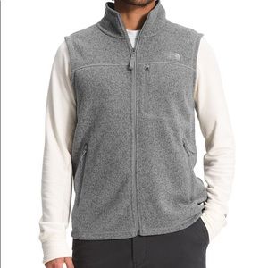 Mens North Face Fleece Vest Gray